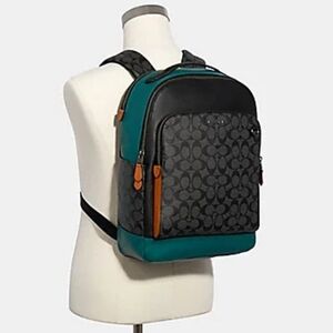 Coach Graham Backpack in colorblock signature c